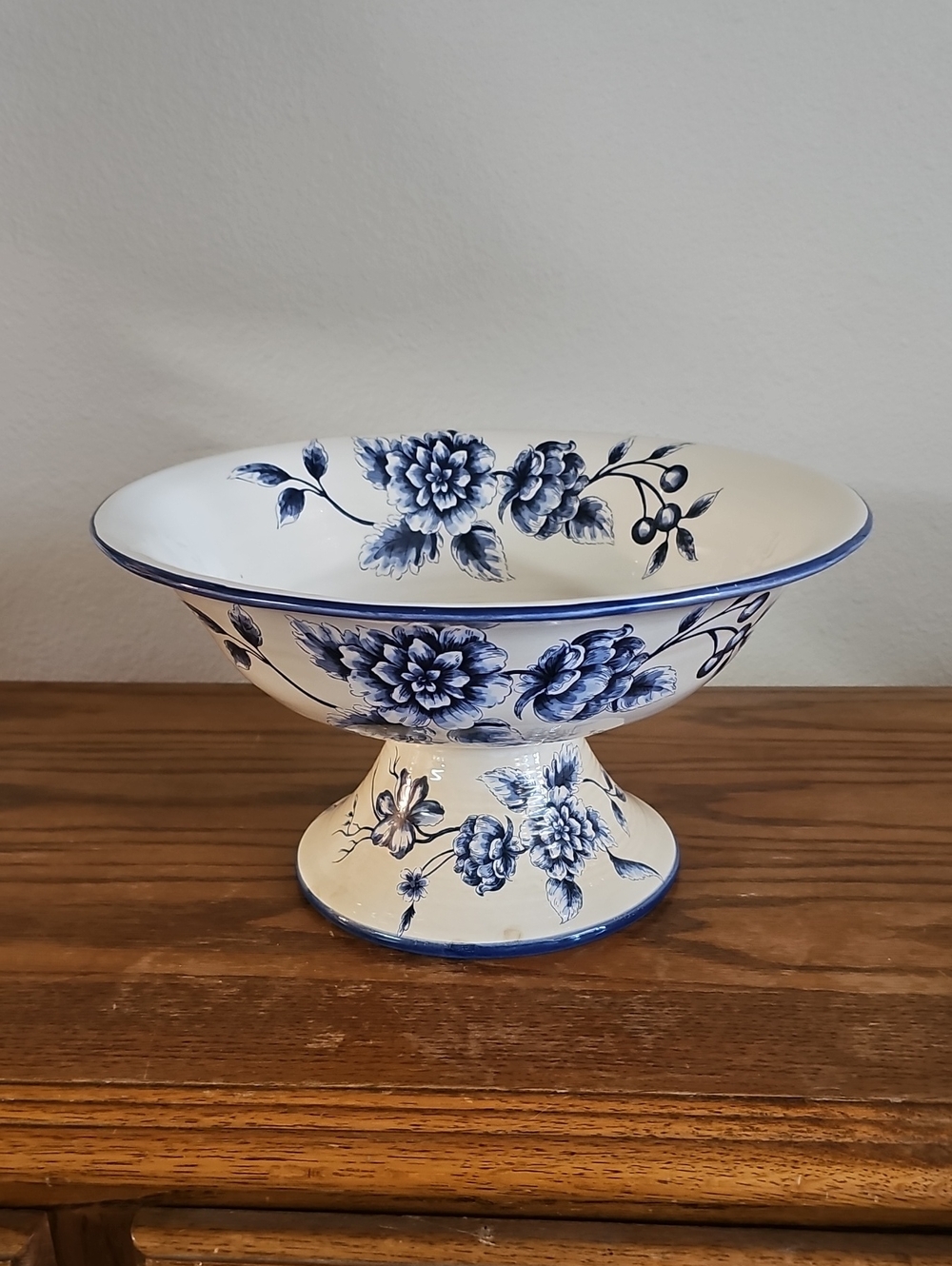 Floral Made In Mexico Pedistal Bowl